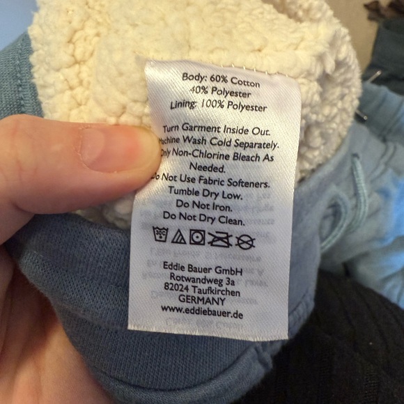 Eddie Bauer Women’s Blue Fleece Lined Jogger Sweatpants Sz XL Cozy Loungewear - Picture 7 of 7